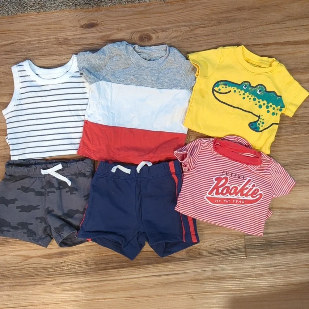 Carter's Baby Boy Summer Outfits Bundle‎ 6 Months